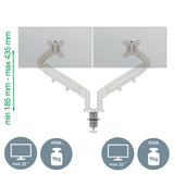 Leitz dual monitor arm light grey (British brand)