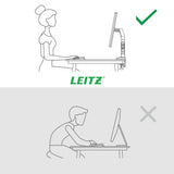 Leitz single monitor arm in light grey - British product