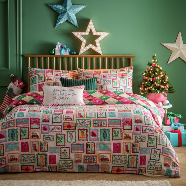 furn Dear Santa single duvet cover set - British product