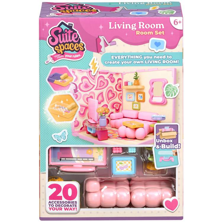 Suite Spaces dollhouse living room furniture set with accessories, UK version