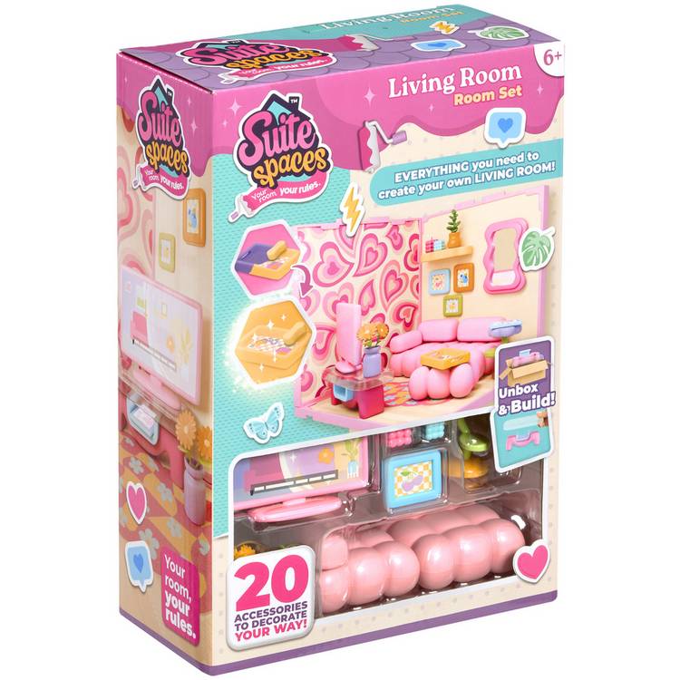 Suite Spaces dollhouse living room furniture set with accessories, UK version