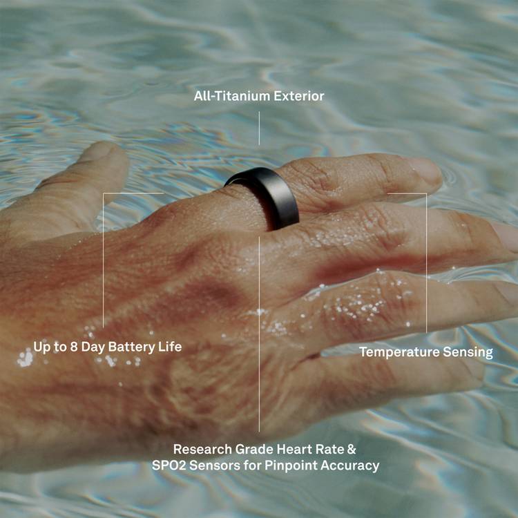 Oura smart ring black size 5 - British product