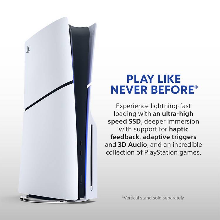 PlayStation 5 slim console disc drive 1TB, imported from the UK