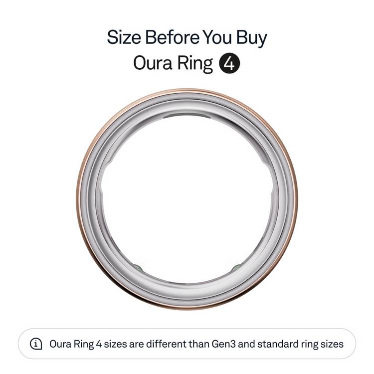 Oura Ring 4 smart ring rose gold size 12 - British product
