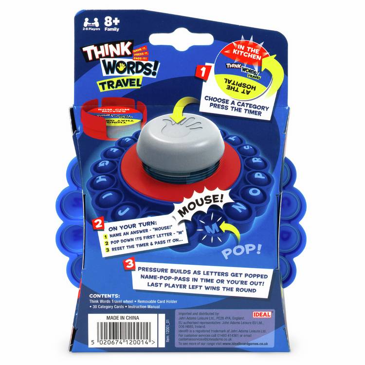 Ideal Think Words Mini travel word game - British product