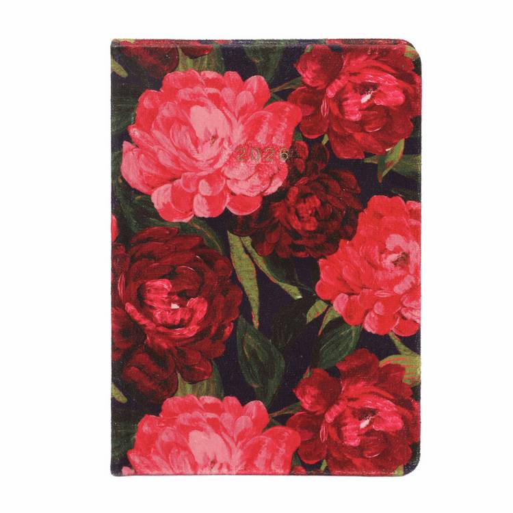 Argos Home floral velvet A5 week to page diary 2026, imported from the UK