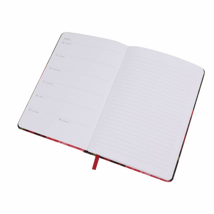 Argos Home floral velvet A5 week to page diary 2026, imported from the UK