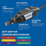 Dremel 3200 multi tool kit with 90 accessories, UK version