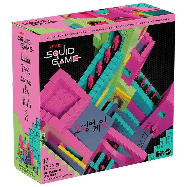 Mega Squid Game staircase building set with action figure (British brand)