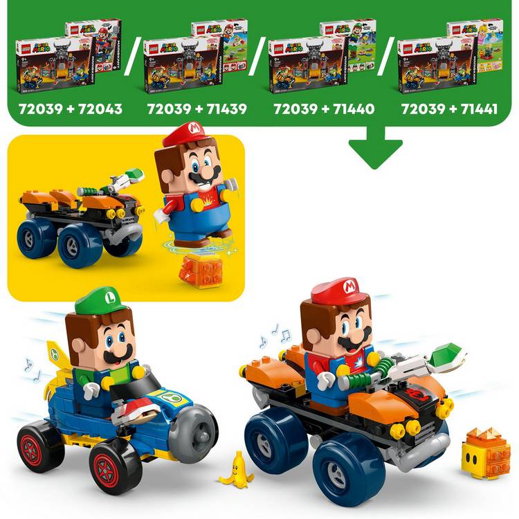 LEGO Super Mario Mario Kart Bowser's Castle set 1068 pieces - British product