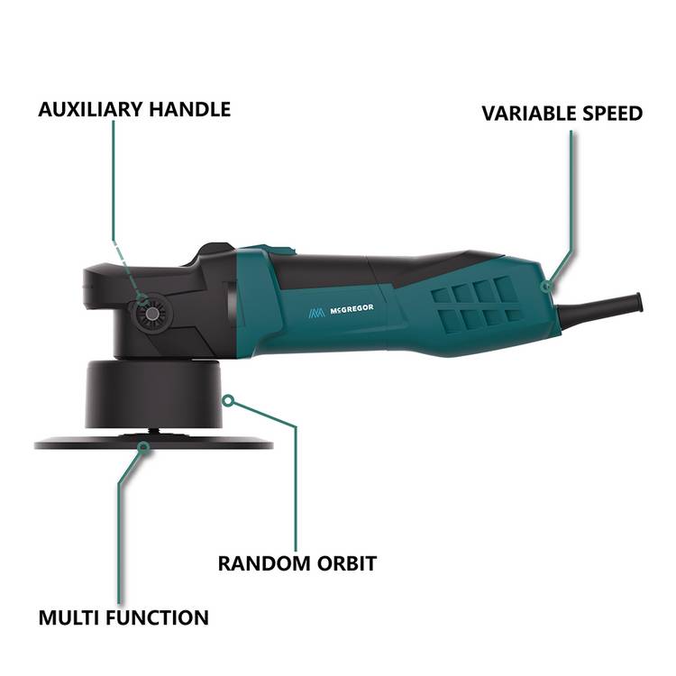McGregor 600W dual action car polisher, UK version