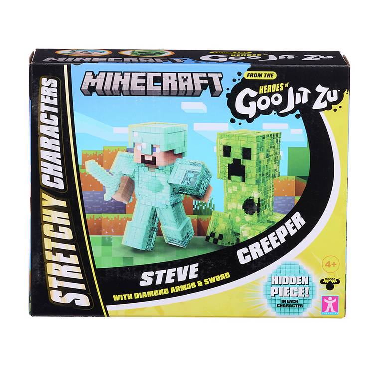 Goo Jit Zu Minecraft stretch toy 2 pack, imported from the UK