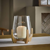 Habitat small hurricane candle holder with wooden legs, UK version
