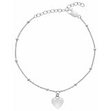 Hot Diamonds sterling silver charm bracelet with heart charm - British product