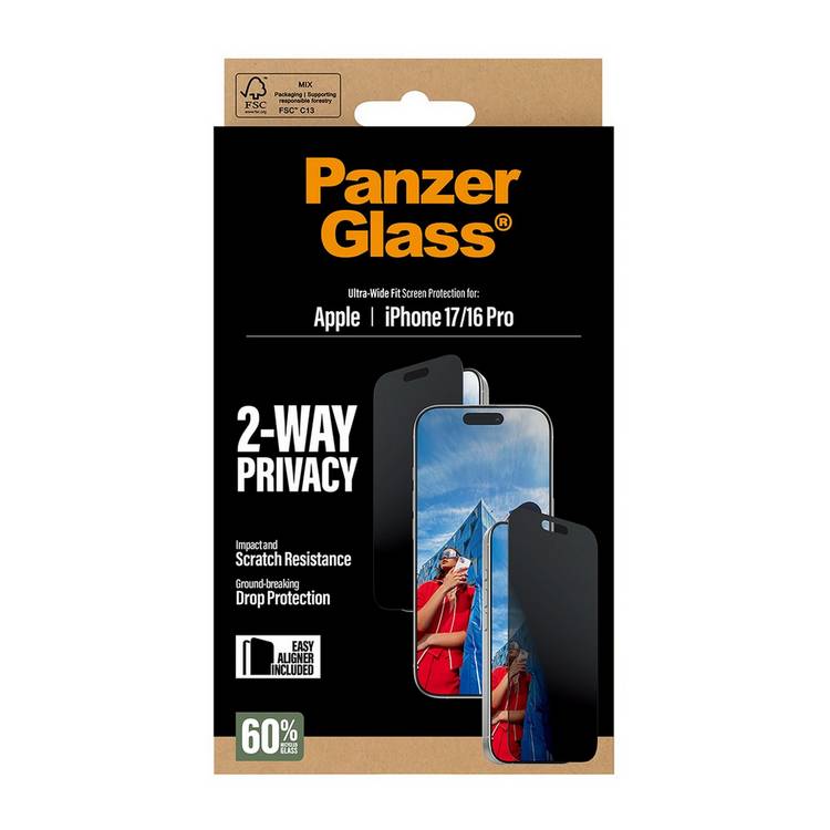 PanzerGlass screen protector iPhone 17/16 Pro Ultra-Wide Fit, imported from the UK