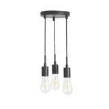 Habitat Lockie 3 light cluster pendant light black, UK version