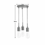 Habitat Lockie 3 light cluster pendant light black, UK version