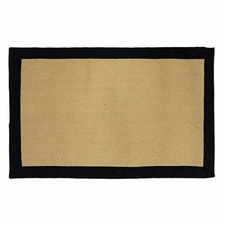 Mighty Mats natural and black doormat 57x90cm - British product
