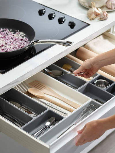 Next Joseph Joseph Grey Blox 10 Piece Drawer Organiser- Buy online at McGrocer