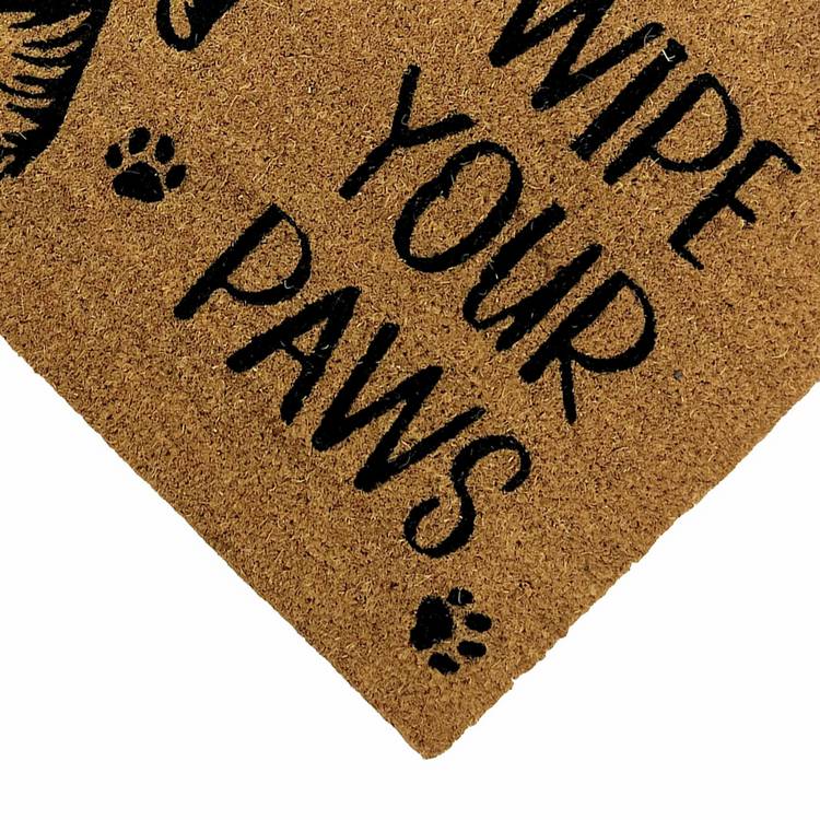 Mighty Mats paws doormat 45x75cm latex backed natural coir - British product