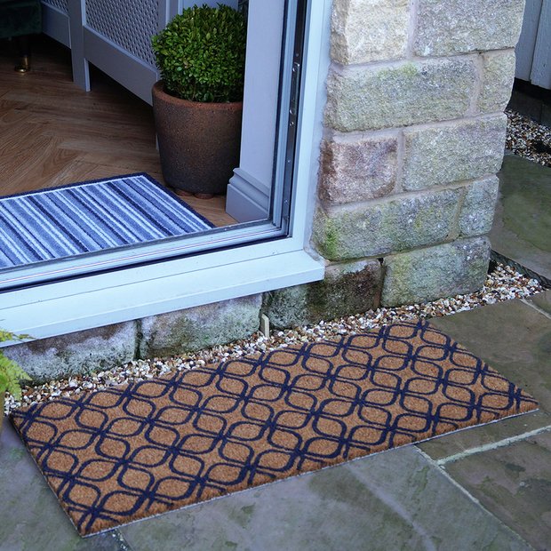 Mighty Mats patio doormat geo cut pile 38x98cm (British brand)