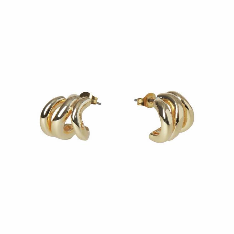 Liars & Lovers gold mini wave hoop earrings, imported from the UK