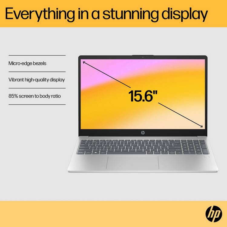HP 15.6in laptop Ryzen 3 8GB 512GB - British product
