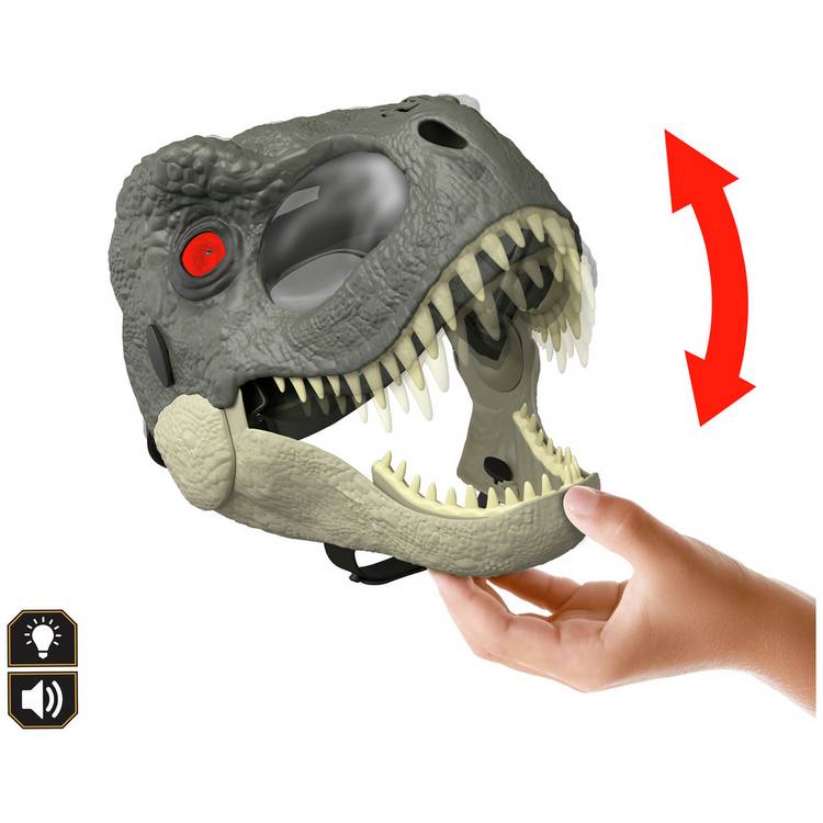 Mattel T-Rex mask with LED light up eyes British brand