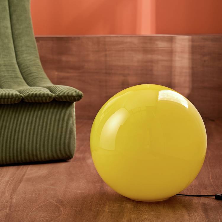 Habitat XL globe lamp yellow 40cm - British product