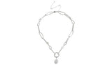 Liars & Lovers silver tone paperclip chain pendant necklace (British brand)