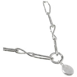 Liars & Lovers silver tone paperclip chain pendant necklace (British brand)