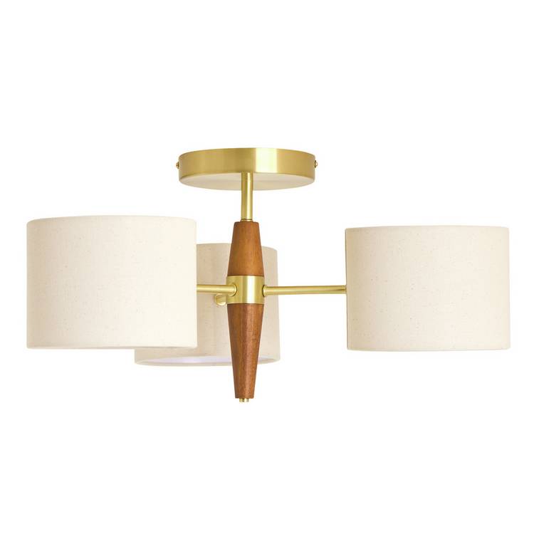 Habitat Century Wood flush ceiling light natural, UK version