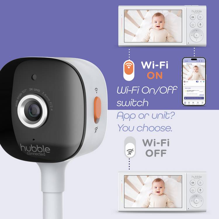Hubble Connected Go Baby Plus 5-inch video baby monitor (British brand)