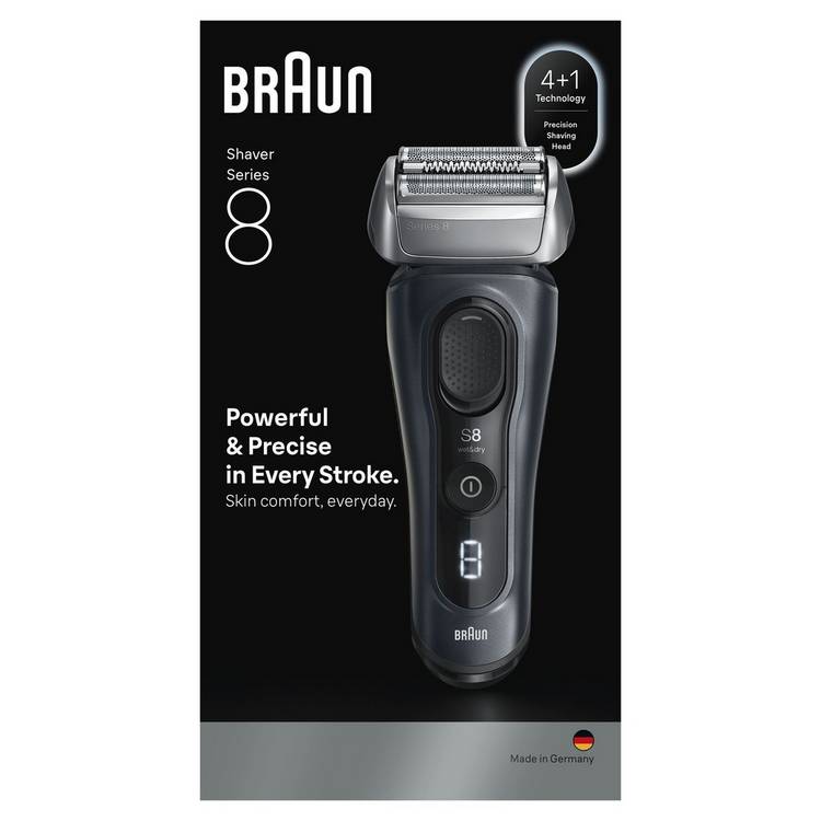 Braun Series 8 men's wet dry electric shaver (British brand)