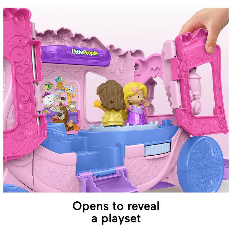 Fisher-Price Little People Disney Princess pull-along musical carriage toy (British brand)