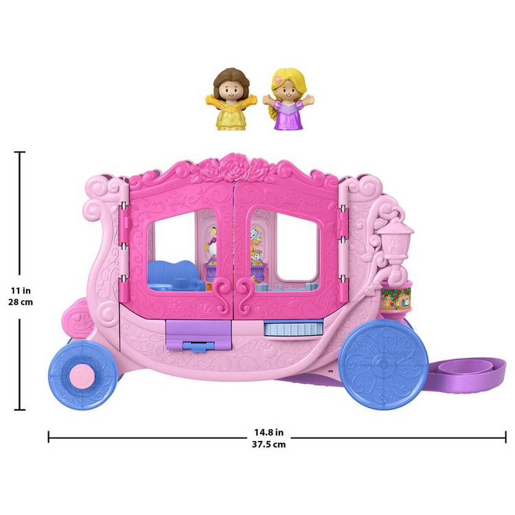 Fisher-Price Little People Disney Princess pull-along musical carriage toy (British brand)