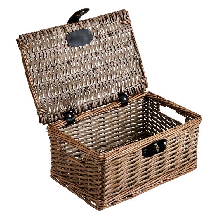 Argos Home natural willow gift basket H18 W38 D25.4 cm, UK version