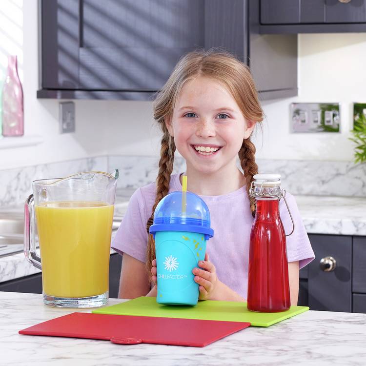 ChillFactor Slushy Maker blue reusable frozen drink gadget - British product