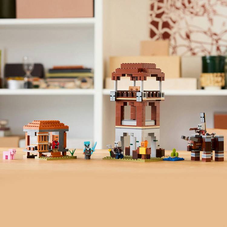 LEGO Minecraft Pillager Outpost and Ravager set 21278, imported from the UK