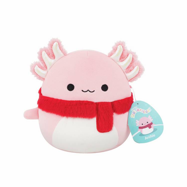 Squishmallows Archie pink axolotl soft toy 7.5 inch (British brand)