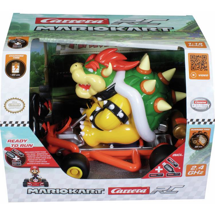 Carrera RC car Bowser Pipe Kart 1:18 scale, imported from the UK