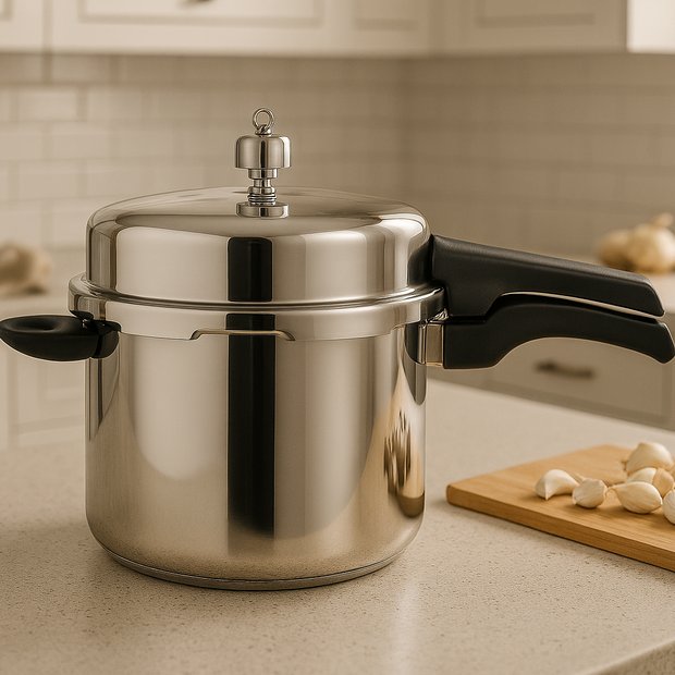 Prestige 6L high dome aluminium pressure cooker - British brand