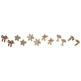 Liars & Lovers Christmas motif stud earrings set, UK version