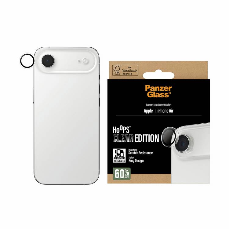 PanzerGlass Hoops camera lens protector for iPhone Air, imported from the UK