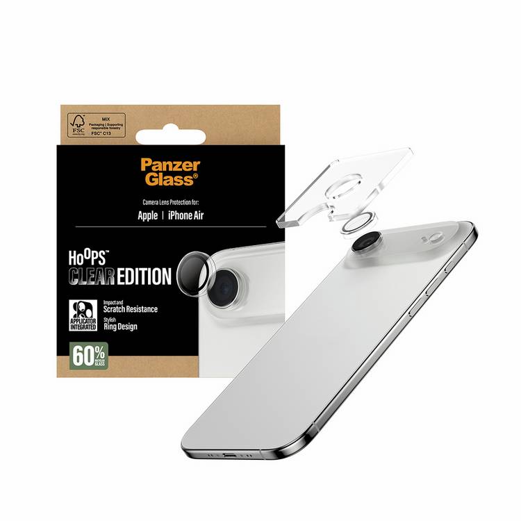 PanzerGlass Hoops camera lens protector for iPhone Air, imported from the UK