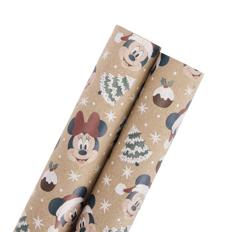 Argos Home Disney Mickey Mouse wrapping paper, 2 rolls (British brand)