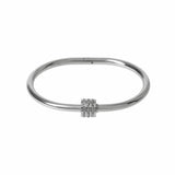 Argos Liars & Lovers Silver Tone Stainless Steel Hinged Bangle - 6 cm Diameter- Buy online at McGrocer