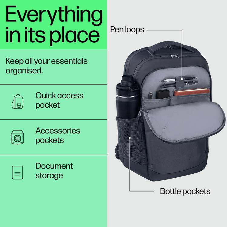 HP laptop backpack 16 inch Odyssey Grey, UK version