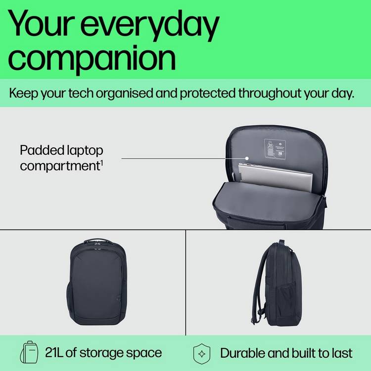 HP laptop backpack 16 inch Odyssey Grey, UK version