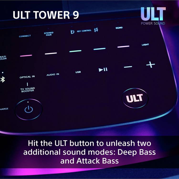 Sony Ult Tower 9 party speaker black, imported from the UK